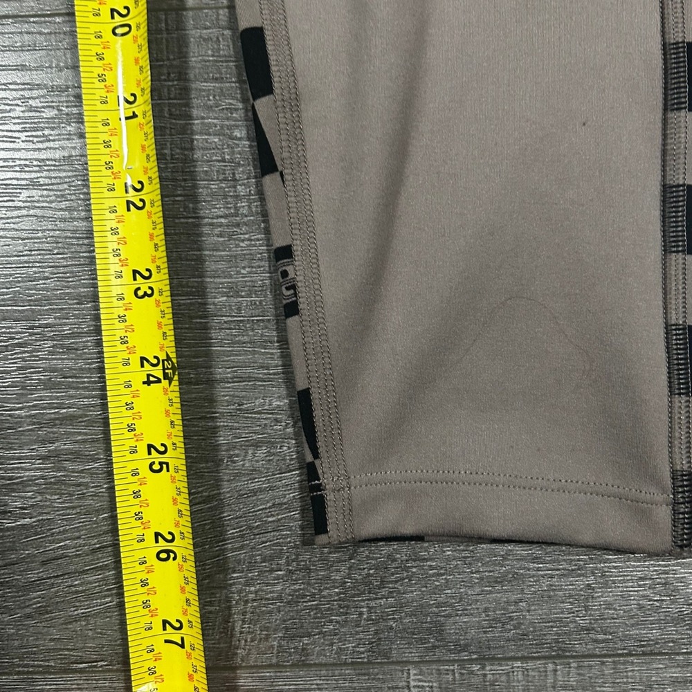 Pink Active Victoria's Secret Taupe Checkerboard Logo Leggings 143789-QB7 Medium - Picture 3 of 7
